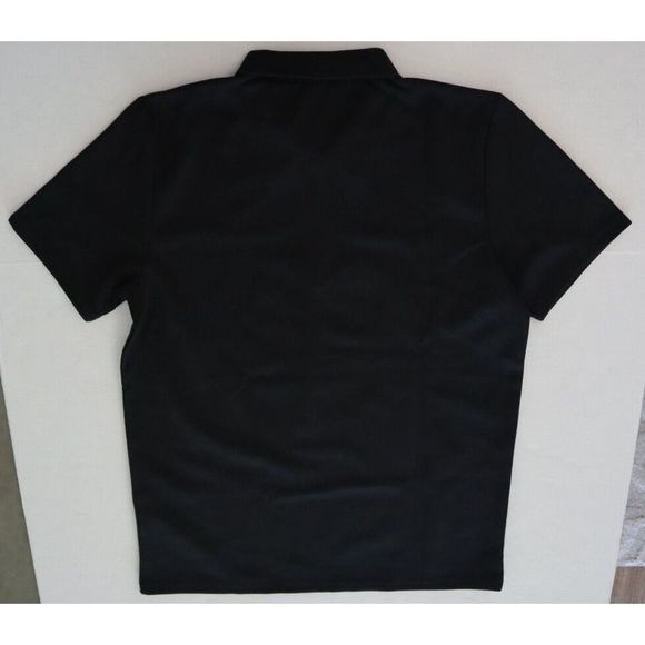 boohooMAN BMM12776 Men Sz XL Black Muscle Fit 1/4 Zip Polo & Joggers 2 Pc ￼Set - Picture 4 of 16